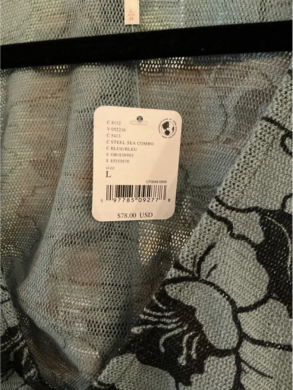 #FP087 NWT Free People Through The Meadow Top, Size L